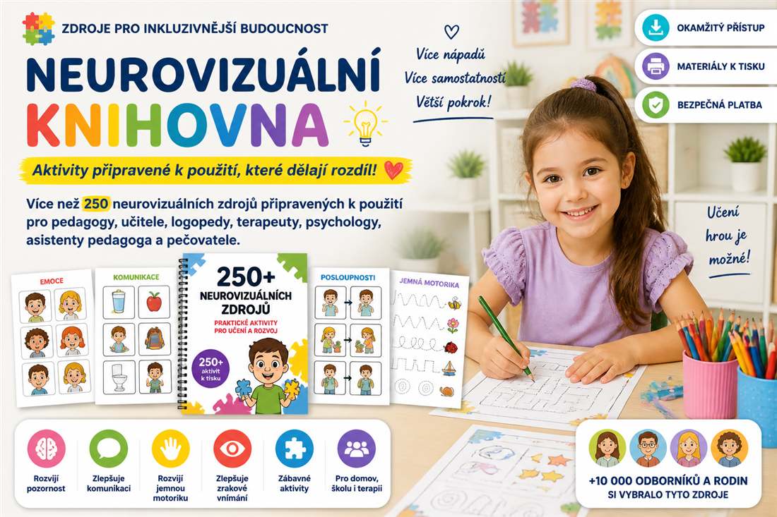 Neurovizuální knihovna s více než 250 vzdělávacími zdroji